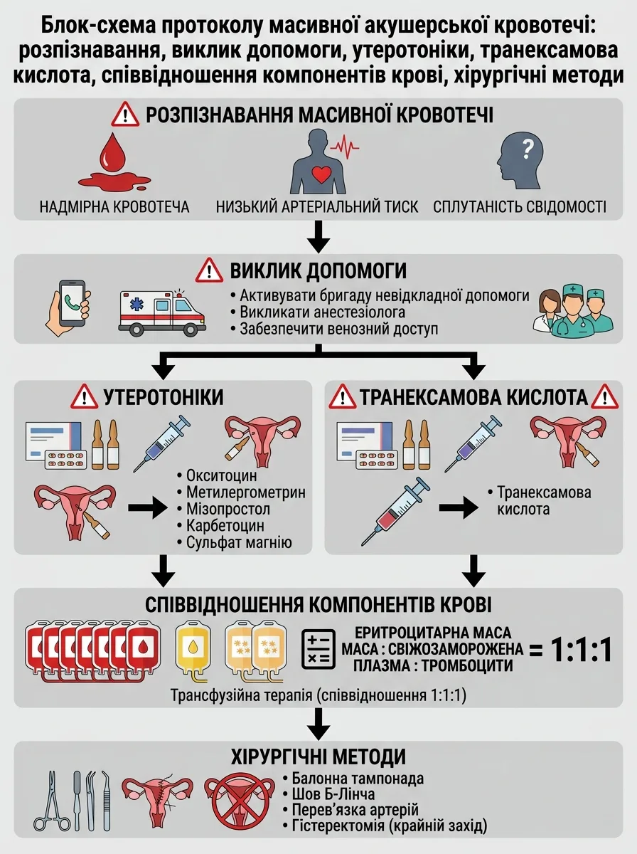 Протокол масивної акушерської кровотечі