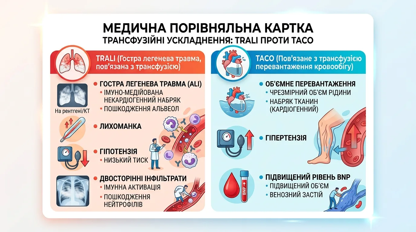 TRALI vs TACO vs анафілаксія
